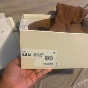 Knee length boots if your shorter than 5 ft 6 calf length if your taller